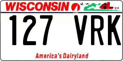 WI license plate 127VRK