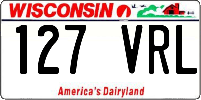 WI license plate 127VRL