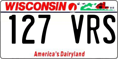 WI license plate 127VRS