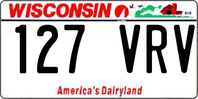 WI license plate 127VRV