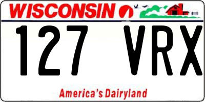 WI license plate 127VRX