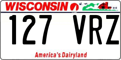 WI license plate 127VRZ
