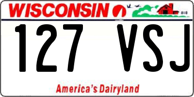 WI license plate 127VSJ
