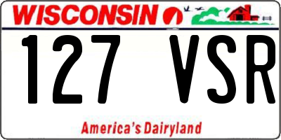 WI license plate 127VSR