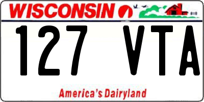 WI license plate 127VTA