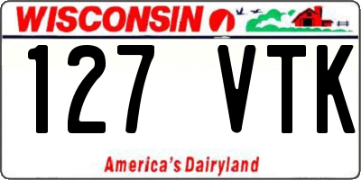 WI license plate 127VTK