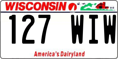 WI license plate 127WIW