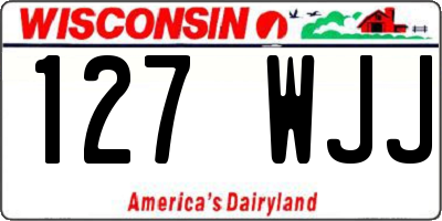 WI license plate 127WJJ