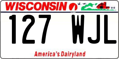 WI license plate 127WJL