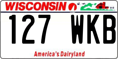 WI license plate 127WKB