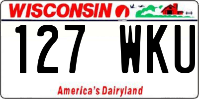 WI license plate 127WKU
