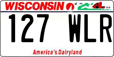 WI license plate 127WLR