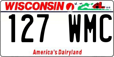WI license plate 127WMC