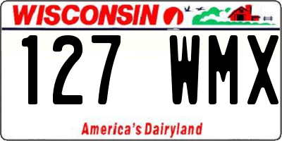 WI license plate 127WMX