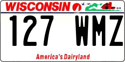 WI license plate 127WMZ