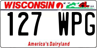 WI license plate 127WPG