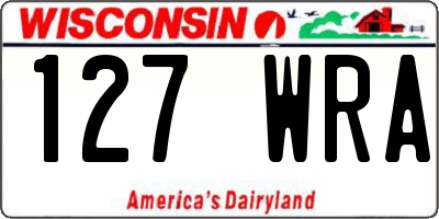WI license plate 127WRA