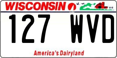 WI license plate 127WVD