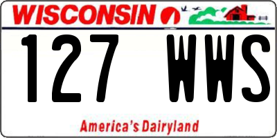WI license plate 127WWS