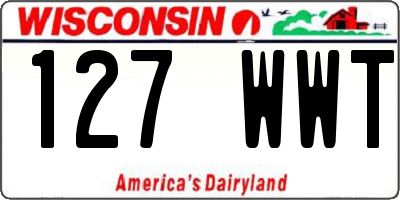 WI license plate 127WWT
