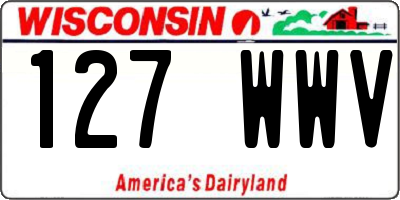 WI license plate 127WWV