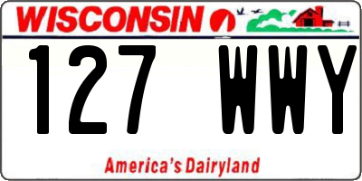 WI license plate 127WWY