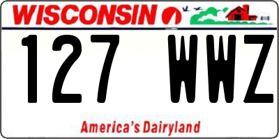 WI license plate 127WWZ