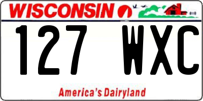 WI license plate 127WXC