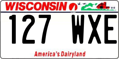 WI license plate 127WXE