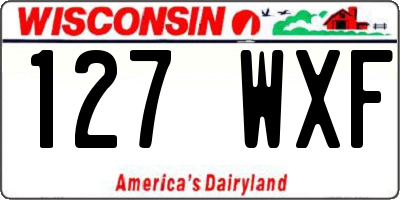 WI license plate 127WXF