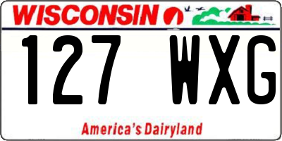WI license plate 127WXG