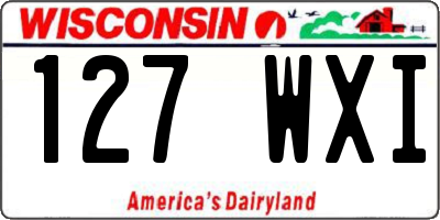 WI license plate 127WXI