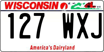 WI license plate 127WXJ