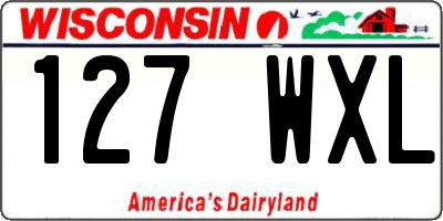 WI license plate 127WXL