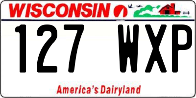 WI license plate 127WXP