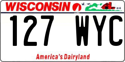WI license plate 127WYC