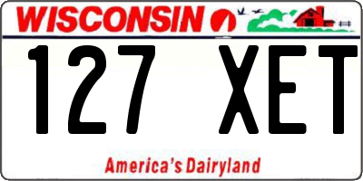 WI license plate 127XET