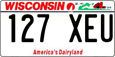 WI license plate 127XEU
