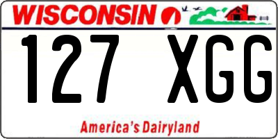 WI license plate 127XGG