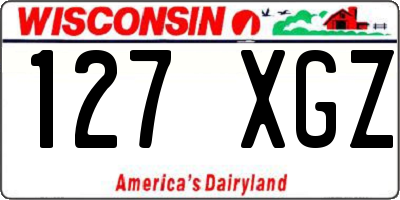 WI license plate 127XGZ