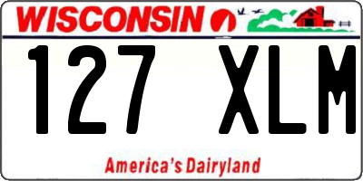 WI license plate 127XLM