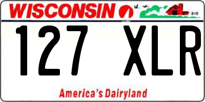 WI license plate 127XLR