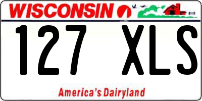 WI license plate 127XLS