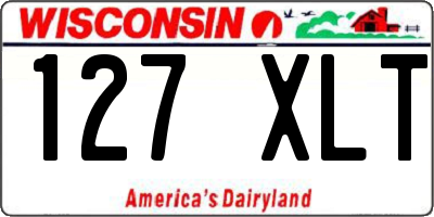 WI license plate 127XLT