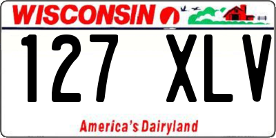 WI license plate 127XLV