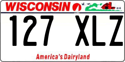 WI license plate 127XLZ