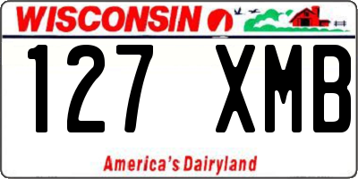 WI license plate 127XMB
