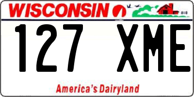 WI license plate 127XME