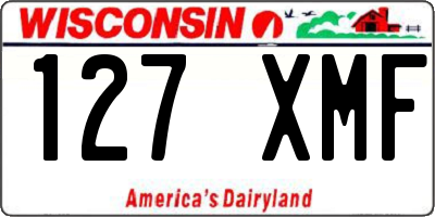 WI license plate 127XMF