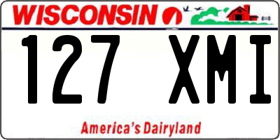 WI license plate 127XMI